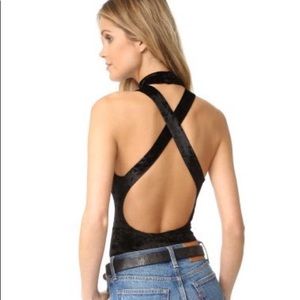 NWT BB Dakota velour bodysuit